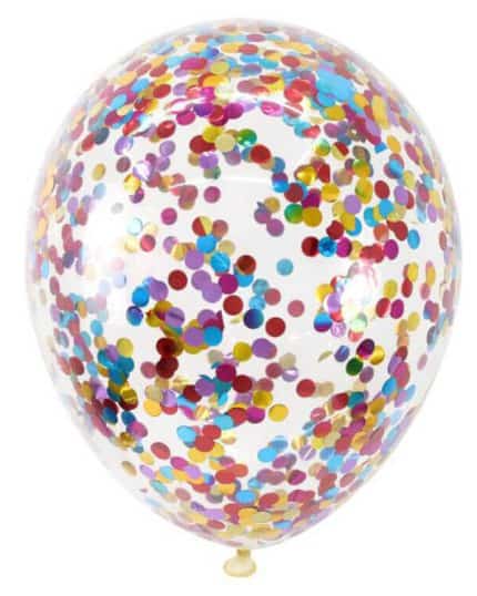 Шар с разноцветным конфетти